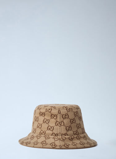 Gucci 徽标图案渔夫帽 米色 guc0261052