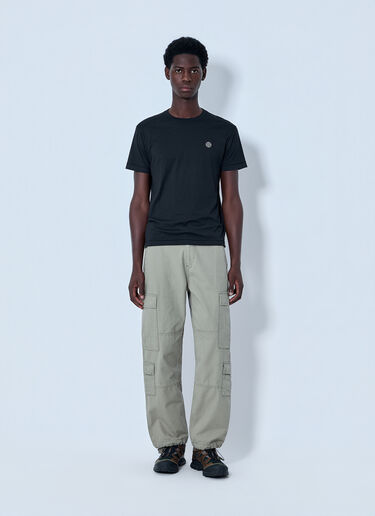Stone Island Cotton Jersey Logo T-Shirt Black sto0164099