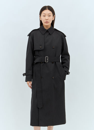 Burberry 长款羊毛风衣 灰色 bur0257011