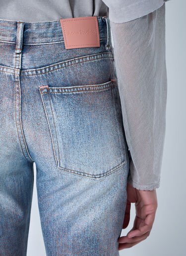 LN-CC® - Acne Studios: Fitted Glitter Jeans - Blue Acne Studios Fitted Glitter Jeans Blue acn0264019