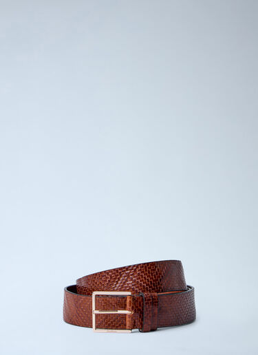 LN-CC® - Max Mara: Braided Leather Belt - Brown Max Mara Braided Leather Belt Brown max0264043