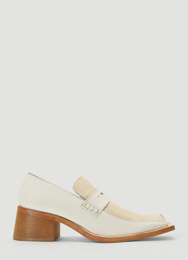 Martine Rose Bagleys Heeled Loafers White mtr0242014