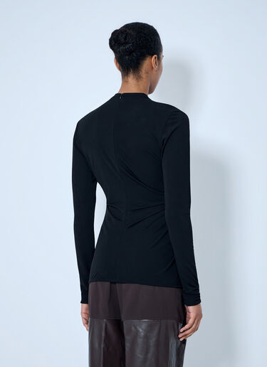 Bottega Veneta Twist Detail Long Sleeve Top Black bov0264061