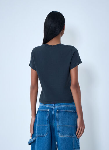 Alexander Wang コットンジャージー ロゴ Tシャツ ダークグレー awg0263016
