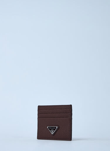 LN-CC® - Prada: Logo Plaque Cardholder - Brown Prada Logo Plaque Cardholder Brown pra0161021