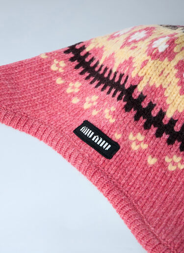 Miu Miu Wool Hat Pink miu0263048