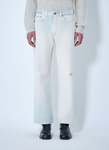 LN-CC® - Our Legacy: Distressed Straight-Leg Denim Jeans - White Our Legacy Distressed Straight-Leg Denim Jeans White our0164071
