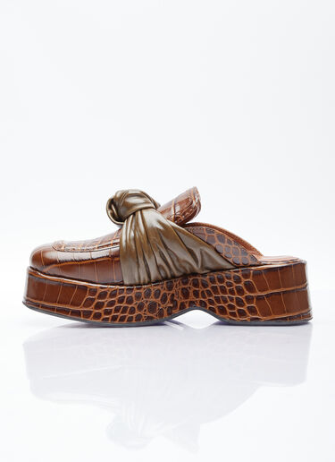 LN-CC® - Rejina Pyo: Knot Platform Mules - Brown Rejina Pyo Knot Platform Mules Brown rej0254013