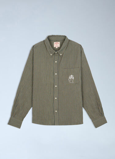 LN-CC® - Brain Dead x Brooks Brothers: California Check Oxford Button Up Shirt - Green Brain Dead x Brooks Brothers California Check Oxford Button Up Shirt Green brb0364003