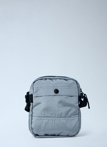 LN-CC® - Stone Island: Logo Motif Crossbody Bag - Grey Stone Island Logo Motif Crossbody Bag Grey sto0164091