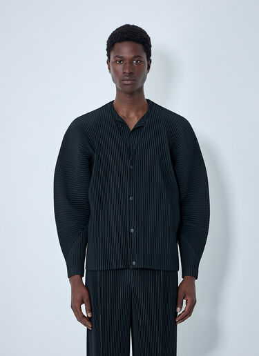 Homme Plissé Issey Miyake 褶皱纽扣夹克 黑色 hmp0164007