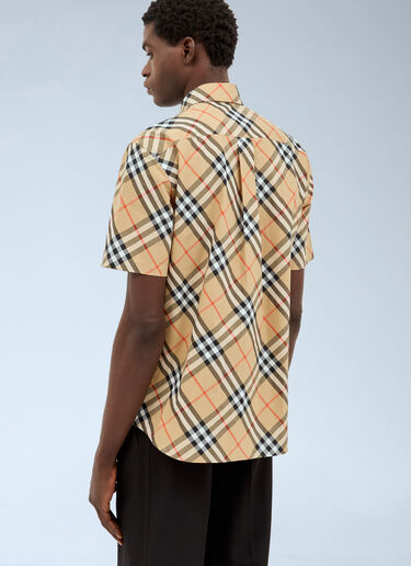 LN-CC® - Burberry: Check Poplin Shirt - Beige Burberry Check Poplin Shirt Beige bur0157005