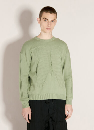 LN-CC® - Fucking Awesome: Skeleton Sweater - Green Fucking Awesome Skeleton Sweater Green fua0156006