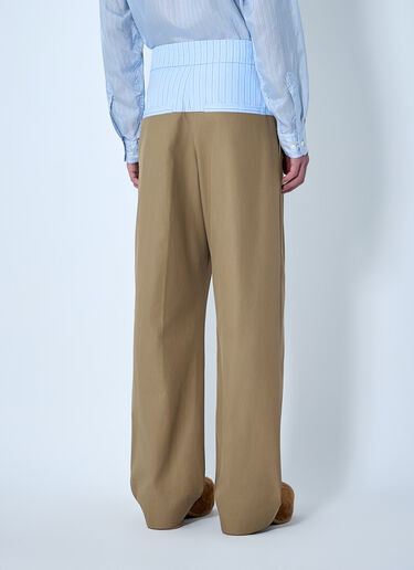 Dries Van Noten Wide-Leg Trousers with Elasticated Waistband Camel dvn0163015