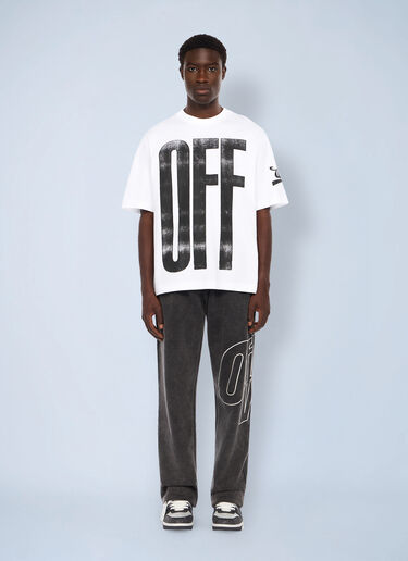 LN-CC® - Off-White: 大斜纹滑板Logo T恤 - 白色 Off-White 大斜纹滑板Logo T恤 白色 ofw0162022