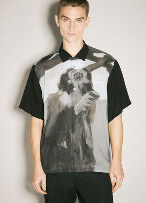 LN-CC® - Undercover: Graphic Print Shirt - Black Undercover Graphic Print Shirt Black und0156002