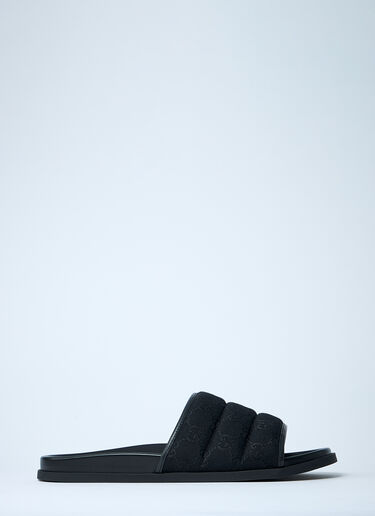 LN-CC® - Gucci: GG Slides - Black Gucci GG Slides Black guc0161051