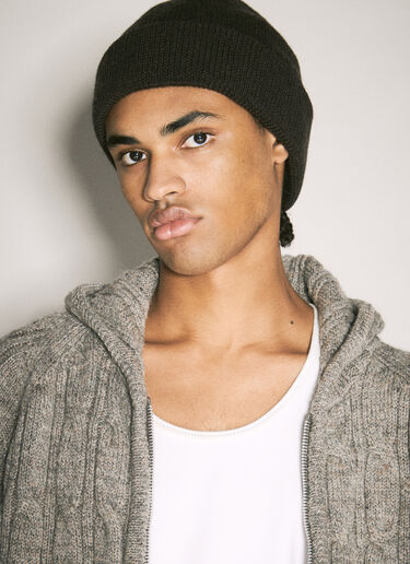 Our Legacy Wool Knit Beanie Hat Grey our0358011