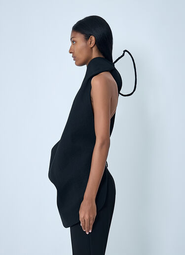 Issey Miyake 페이퍼 토트백 탑 블랙 ism0262006