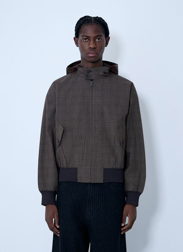 LN-CC® - Prada: Hooded Wool Jacket - Brown Prada Hooded Wool Jacket Brown pra0163005