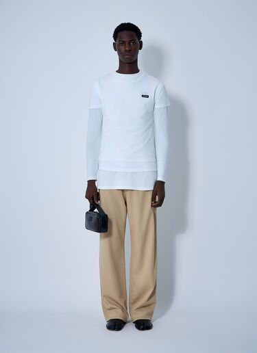 LN-CC® - Miu Miu: Set Of Three Logo Motif T-Shirts - White Miu Miu Set Of Three Logo Motif T-Shirts White miu0361001