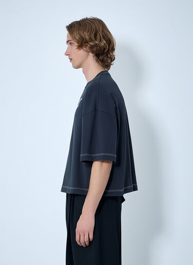 LN-CC® - Jacquemus: Oversized Logo T-Shirt - Navy Jacquemus Oversized Logo T-Shirt Navy jac0164024