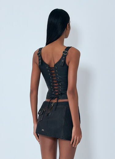 LN-CC® - Miss Sixty x KNWLS: Leather Top - Black Miss Sixty x KNWLS Leather Top Black msk0263009