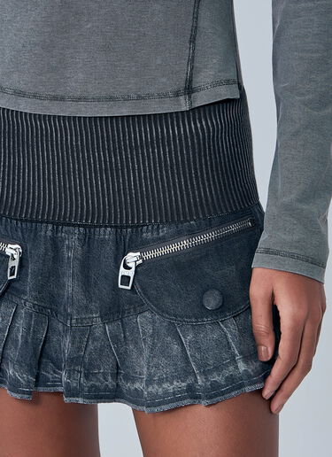 LN-CC® - Miss Sixty x KNWLS: Patchwork Denim Skirt - Black Miss Sixty x KNWLS Patchwork Denim Skirt Black msk0263007