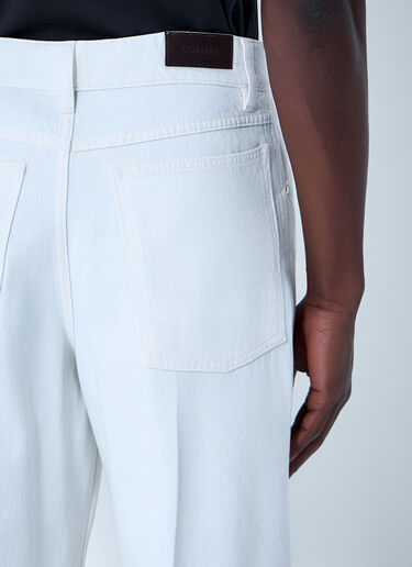 LN-CC® - Lemaire: Wide-Leg Denim Trousers - White Lemaire Wide-Leg Denim Trousers White lem0164009