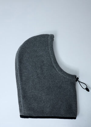 LN-CC® - Miu Miu: Logo Motif Fleece Hood - Grey Miu Miu Logo Motif Fleece Hood Grey miu0262008