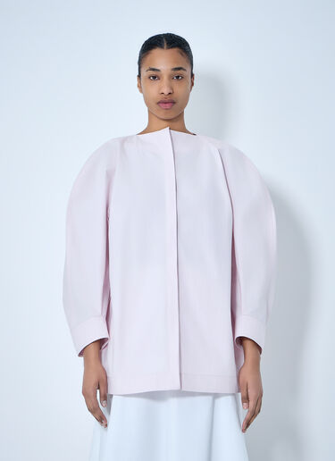 Jacquemus Structured Cotton Poplin Blouse Pink jac0264026