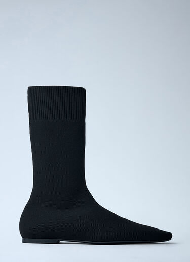LN-CC® - TOTEME: Knit Sock Boots - Black TOTEME Knit Sock Boots Black tot0262015