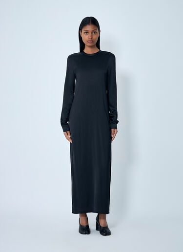 LN-CC® - TOTEME: Long Satin Dress - Black TOTEME Long Satin Dress Black tot0263030