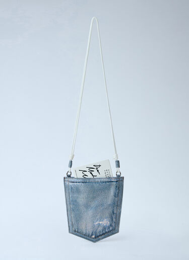 LN-CC® - MM6 Maison Margiela: Denim Pocket Bag - Blue MM6 Maison Margiela Denim Pocket Bag Blue mmm0264059