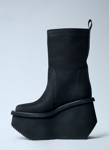 LN-CC® - Rick Owens: Factory Boots - Black Rick Owens Factory Boots Black ric0162011