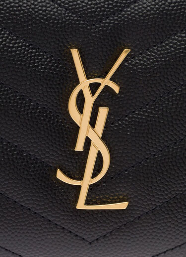 LN-CC® - Saint Laurent: Matelassé Compact Wallet - Black Saint Laurent Matelassé Compact Wallet Black sla0247148
