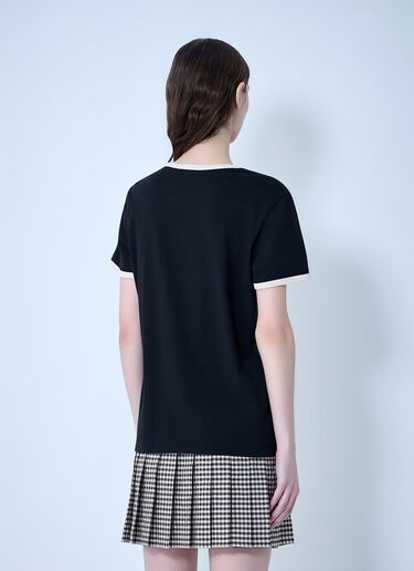 LN-CC® - Moncler: Cotton Jersey Logo T-Shirt - Black Moncler Cotton Jersey Logo T-Shirt Black mon0264026