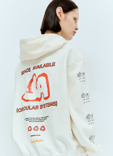 Space Available 서큘러 아티잔 후드티셔츠  화이트 spa0356012