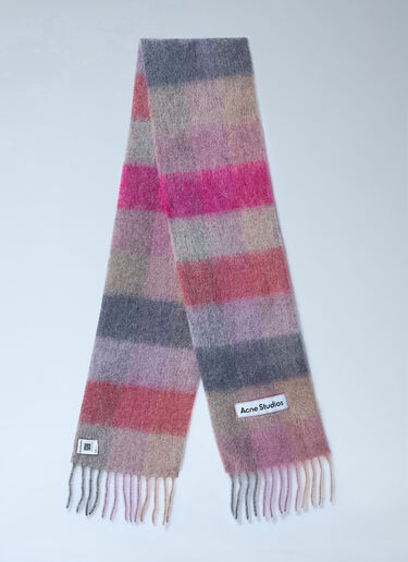 LN-CC® - Acne Studios: Logo Patch Check Scarf - Multicolour Acne Studios Logo Patch Check Scarf Multicolour acn0262018