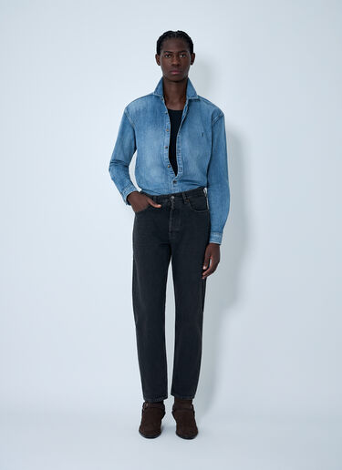 Saint Laurent Straight-Leg Denim Jeans Black sla0162019