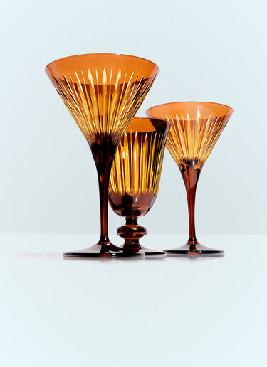 LN-CC® - L'Objet: Set Of Four Prism Martini Glasses - Orange L'Objet Set Of Four Prism Martini Glasses Orange wps0691622