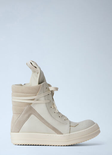 LN-CC® - Rick Owens: Geobasket Sneakers - White Rick Owens Geobasket Sneakers White ric0264015