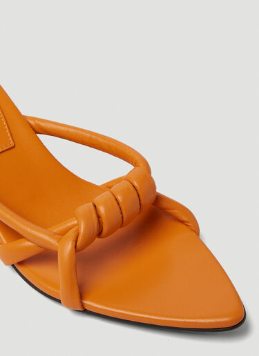 LN-CC® - Reike Nen: Noodle Knot Heeled Sandals - Orange Reike Nen Noodle Knot Heeled Sandals Orange rkn0249002