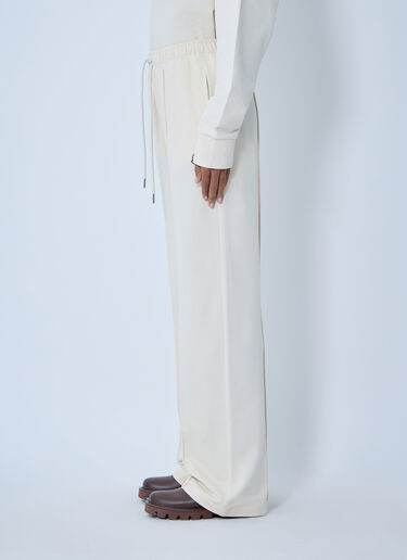 LN-CC® - Moncler: Logo Motif Track Pants - Cream Moncler Logo Motif Track Pants Cream mon0263041