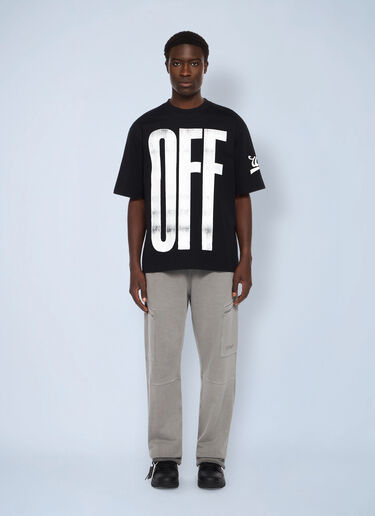 LN-CC® - Off-White: Big Off Diagonal Skate Logo T-Shirt - Black Off-White Big Off Diagonal Skate Logo T-Shirt Black ofw0162010