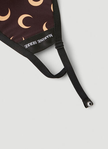 LN-CC® - Marine Serre: Moon Print Face Mask - Brown Marine Serre Moon Print Face Mask Brown mrs0342009