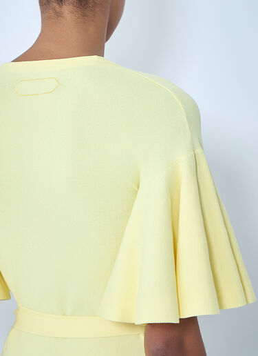LN-CC® - Jacquemus: Wrap Knit Top - Yellow Jacquemus Wrap Knit Top Yellow jac0264018