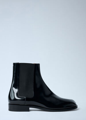 LN-CC® - Maison Margiela: Tabi Chelsea Boots - Black Maison Margiela Tabi Chelsea Boots Black mla0161013