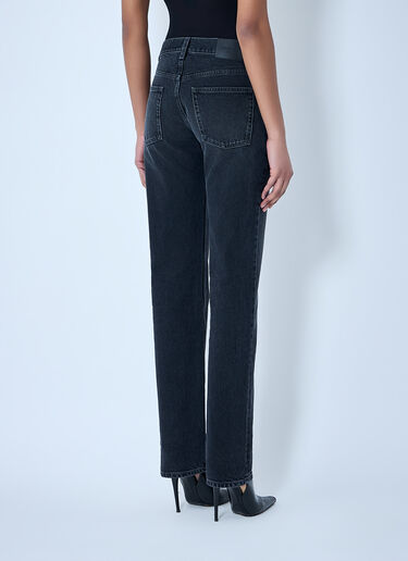 LN-CC® - Saint Laurent: Straight High Rise Jeans - Black Saint Laurent Straight High Rise Jeans Black sla0263022