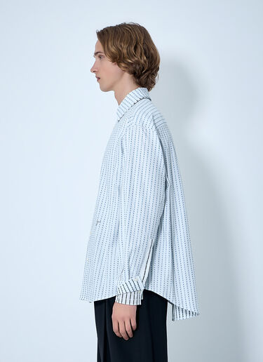 LN-CC® - Jacquemus: Patterned Cotton Poplin Shirt - White Jacquemus Patterned Cotton Poplin Shirt White jac0164017
